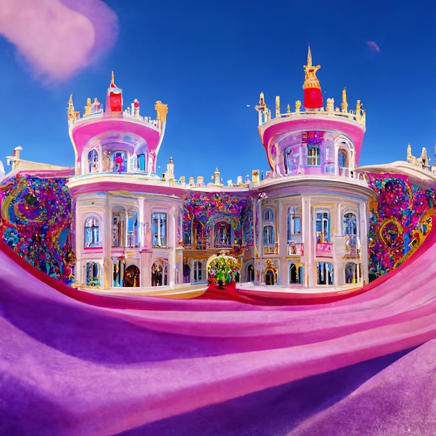 Photo bright princess castle