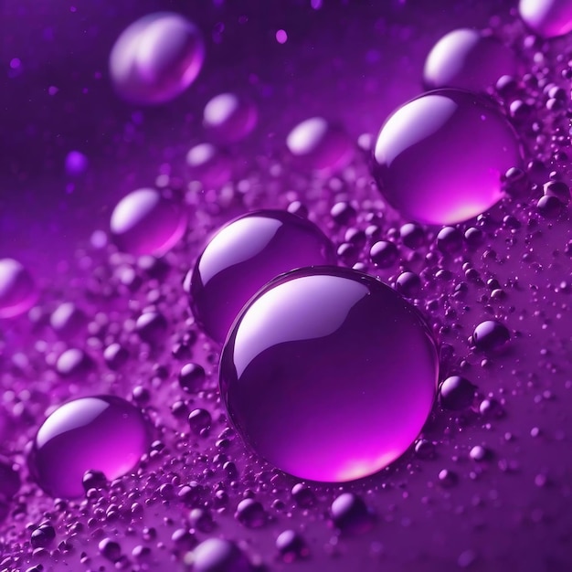 Bright purple abstract background with bubbles