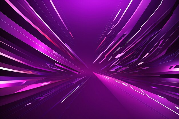 Bright purple color futuristic arrow lines background