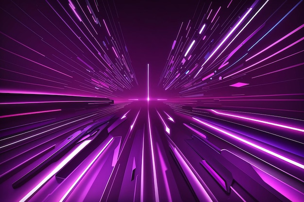 Bright purple color futuristic arrow lines background