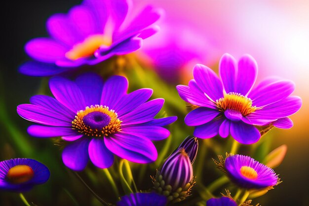 Bright purple flowers