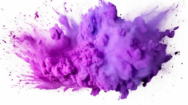 bright purple lilac holi paint color powder festival explosion burst