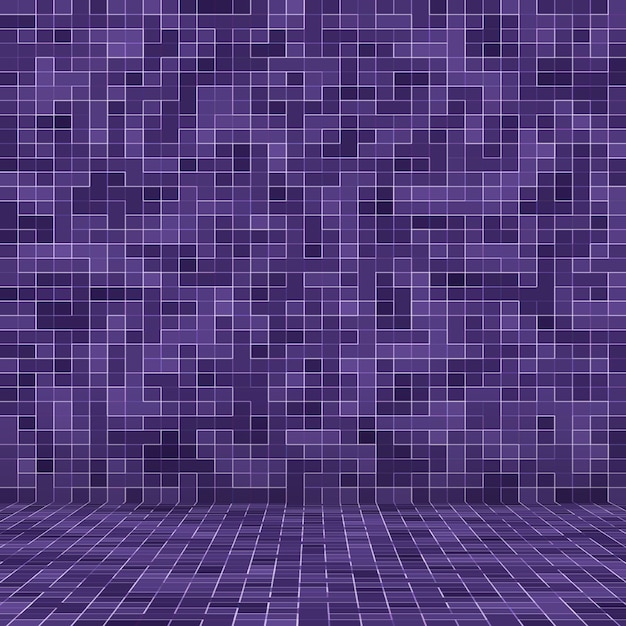 Bright purple square mosaic for textural.