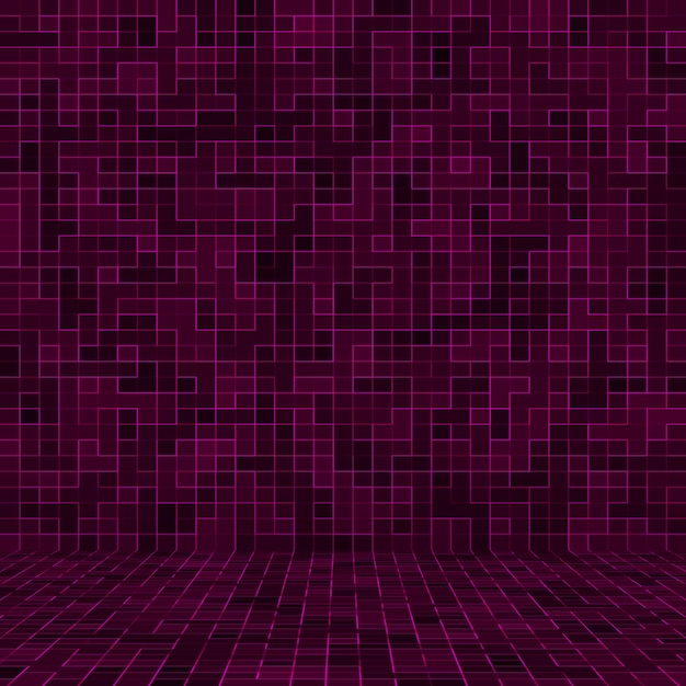 Bright purple square mosaic for textural.