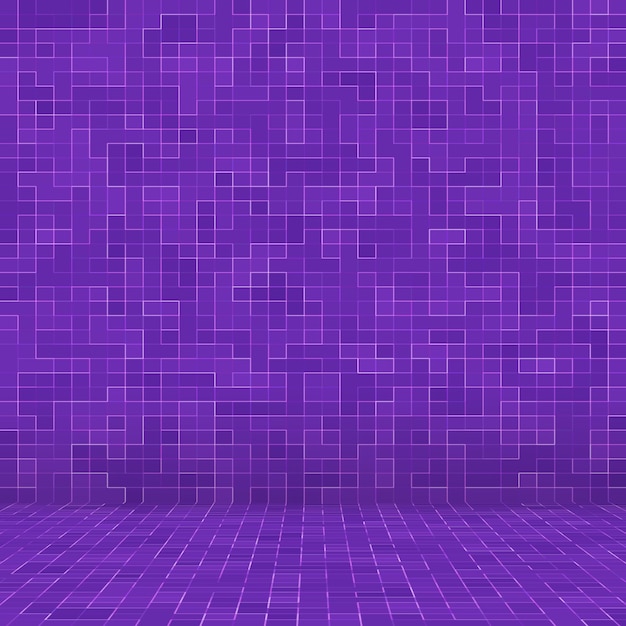 Mosaico quadrato viola brillante per matericità.