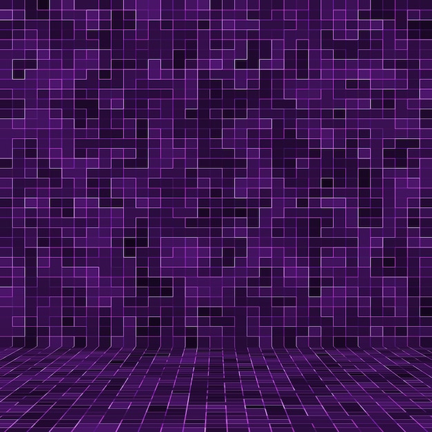 Bright purple square mosaic for textural.