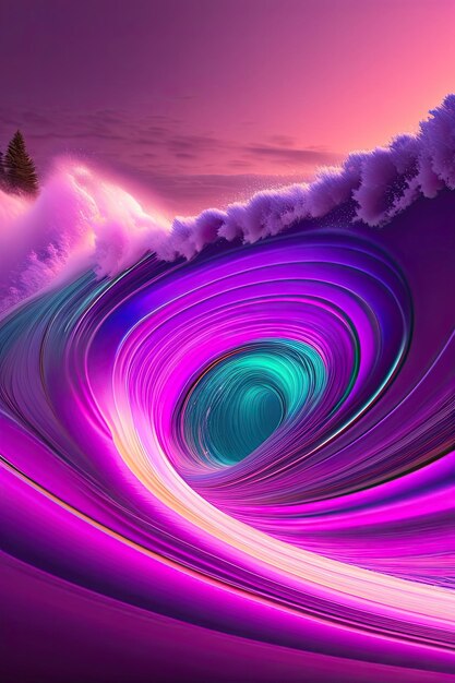 Bright purple wave