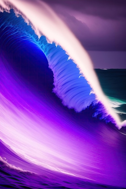 Bright purple wave