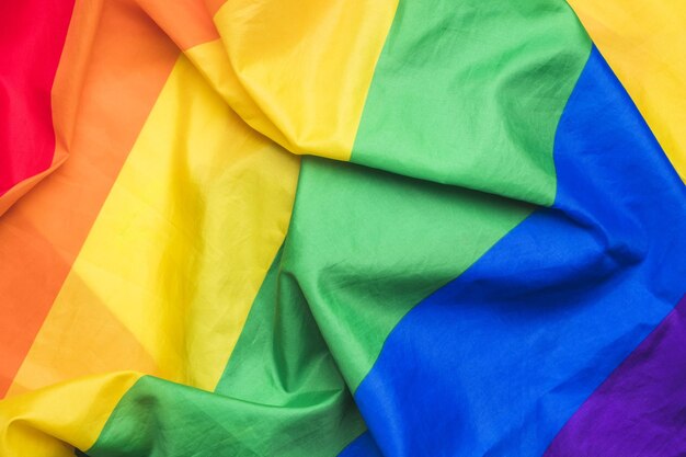 яркий радужный гей-флаг высокого качества и разрешения красивая фотоконцепция