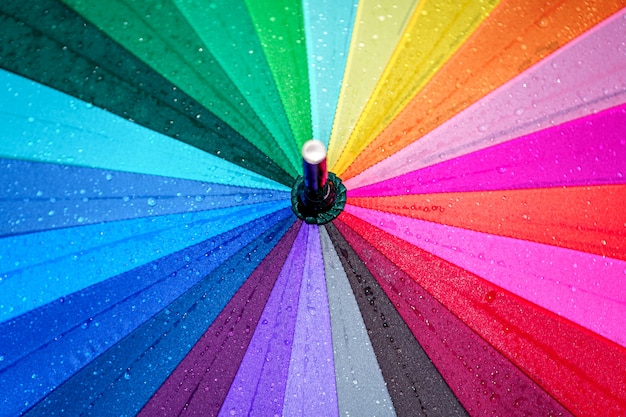 Bright rainbow umbrella texture