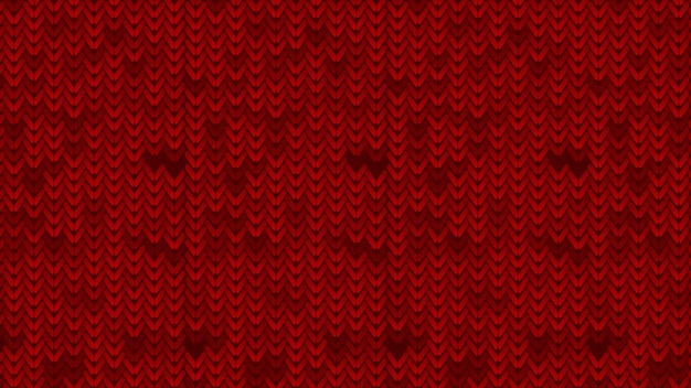 Bright red abstract knitted texture background