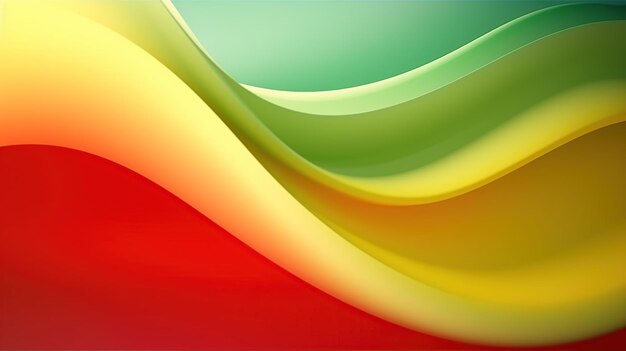 Photo bright red green and yellow abstract background in the style of soft landscapes