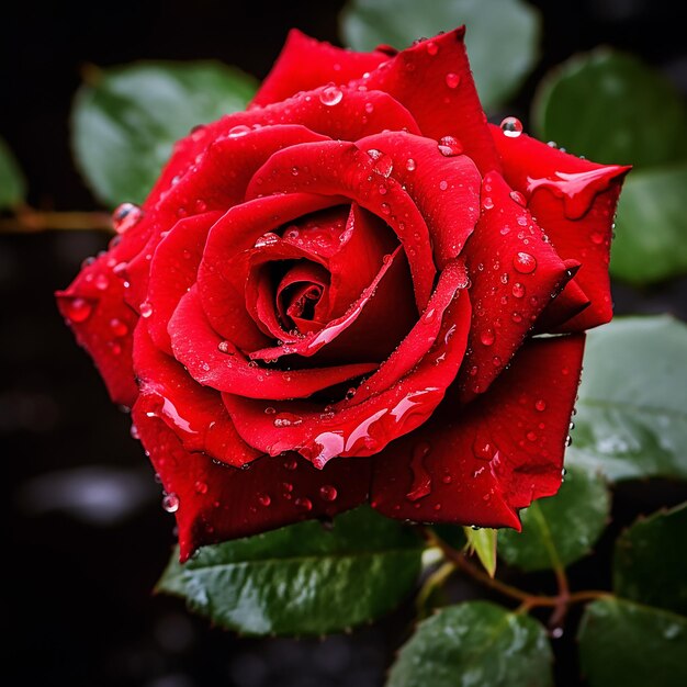 Bright Red Rose Beauty