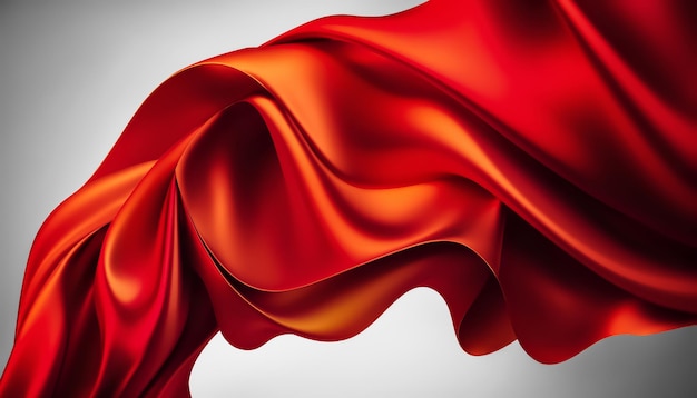 Bright Red Silk Background