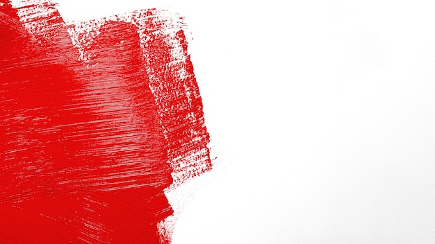 Bright red stroke on wall