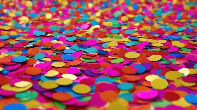 Bright round confetti