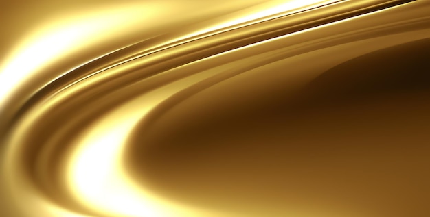 Photo bright saturated gold background with smooth waves