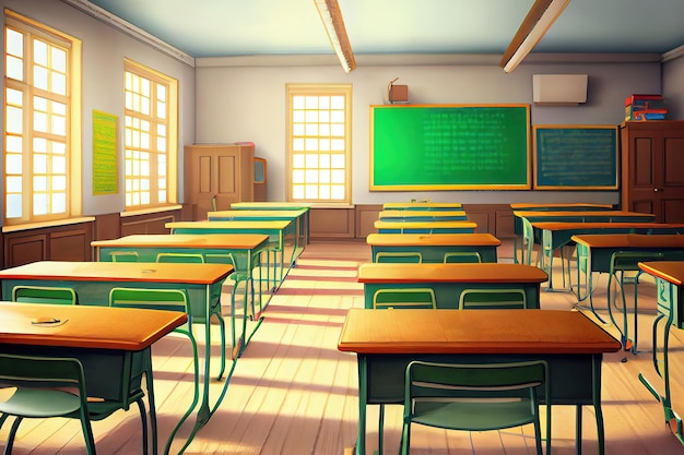 anime japan school class room AI Generated 23035487 Stock Photo at Vecteezy