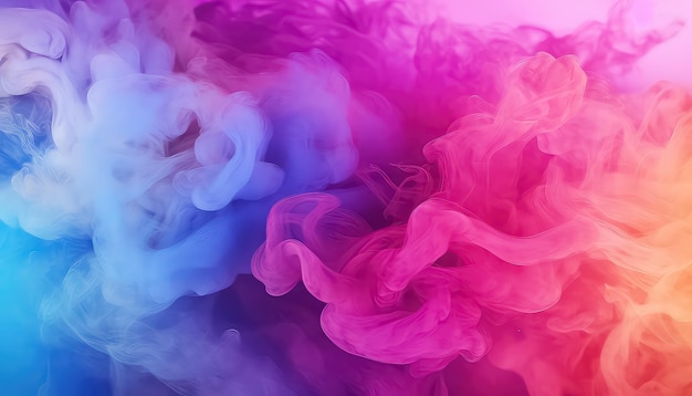 Photo bright smoke and colors happy holi indian concept