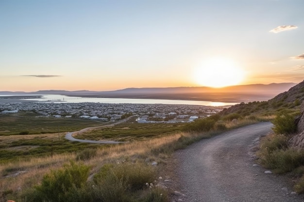 On a bright summer evening shortly before sunset a long uninhabited mountain road stretched to the horizon