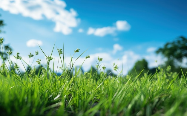 Bright Summer Grass Field