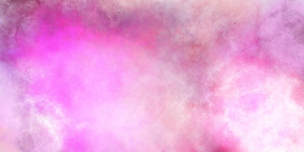 Bright universe and glowing nebula with dust effect Pink lilac abstract background Fantastic sky