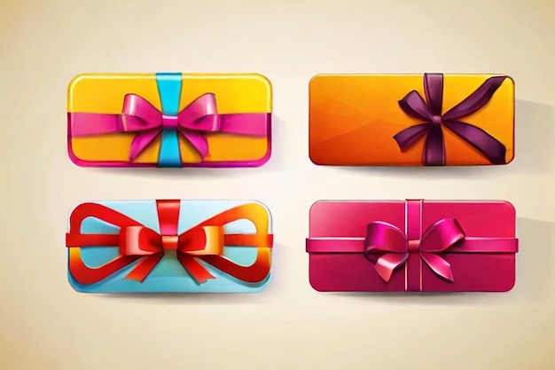 Bright vector gift cards