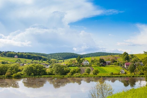 Bright view of summer nature with sunshine weather