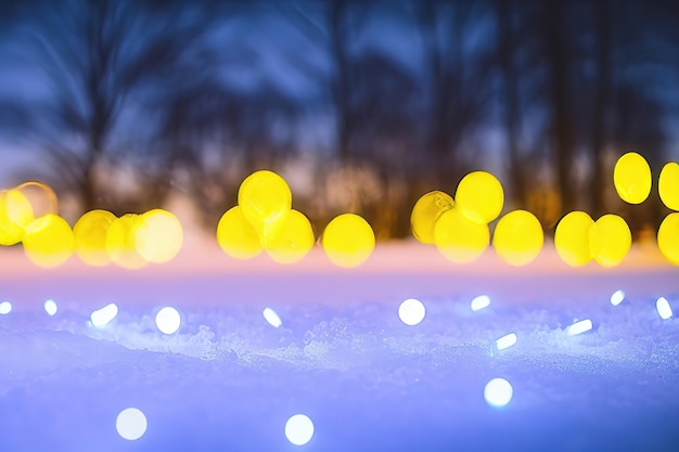 Foto luminoso bagliore invernale ia generativa