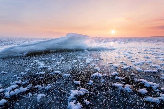 A bright winter morning landscape