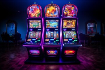 Bright working slot machine for casino slot machine games | Premium  AI-generated image