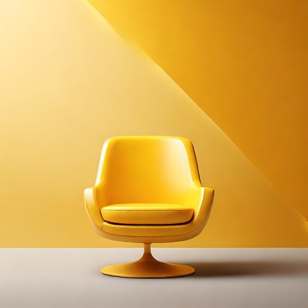 bright yellow chair AI