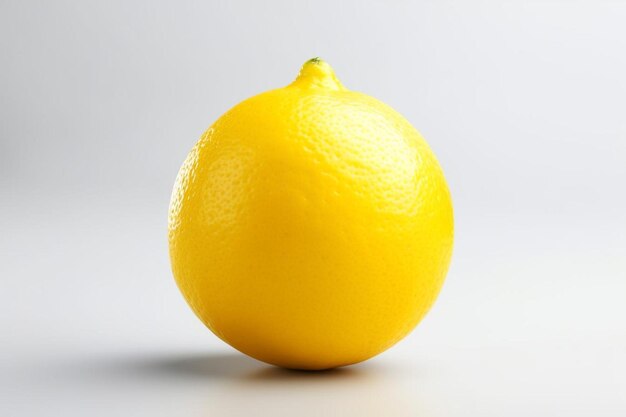 Bright Yellow Lemon on Clean White Surface Best Lemon image photography