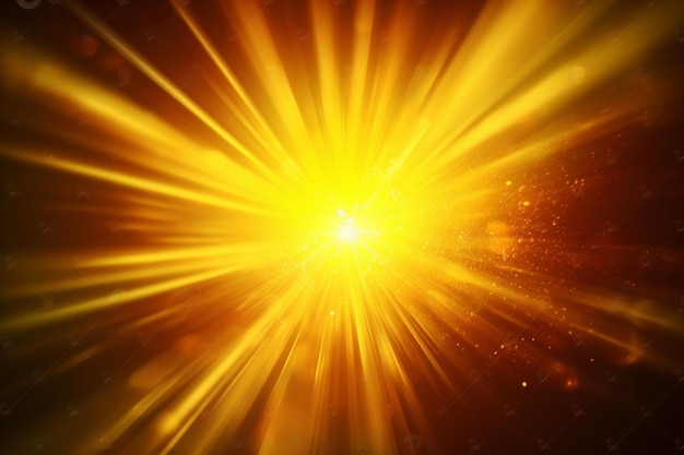 bright yellow sunburst lens flare