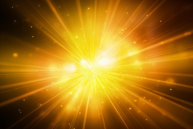 bright yellow sunburst lens flare