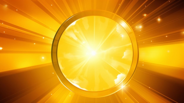 bright yellow sunburst lens flare