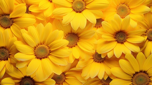 Bright yellow sunflower petals filling the frame