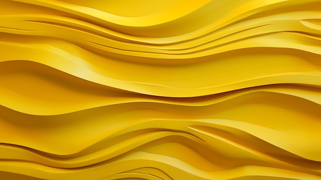 Bright yellow volumetric lines wall silk stucco