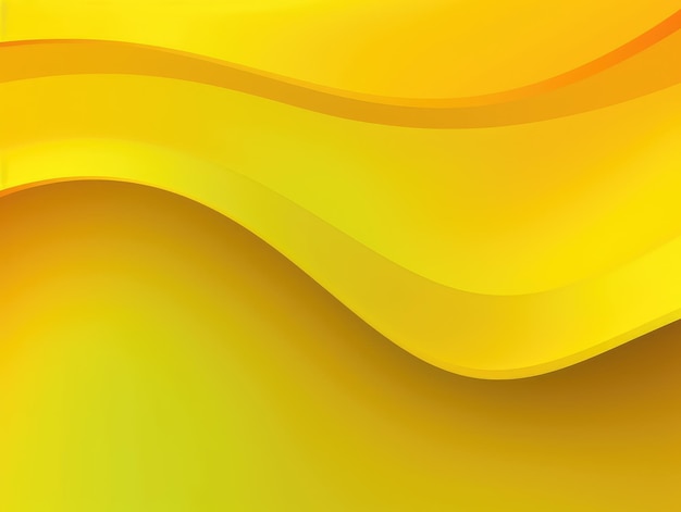 Bright yellow wave and lines abstract background Generative AI