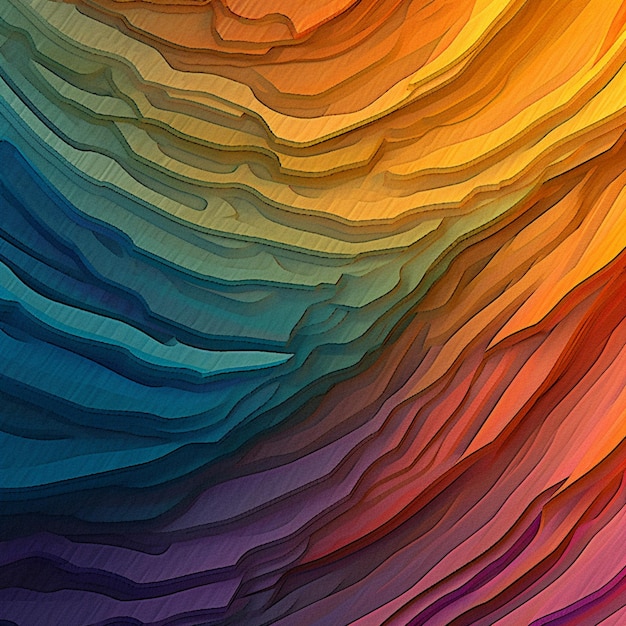 A brightly colored abstract background with a curved design generative ai