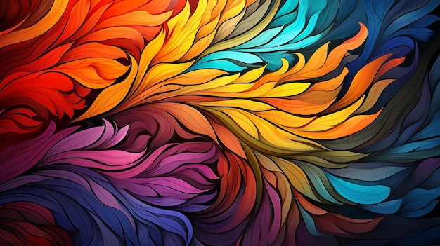 brightly colored fractal psychedelic patern desktop wallpaper