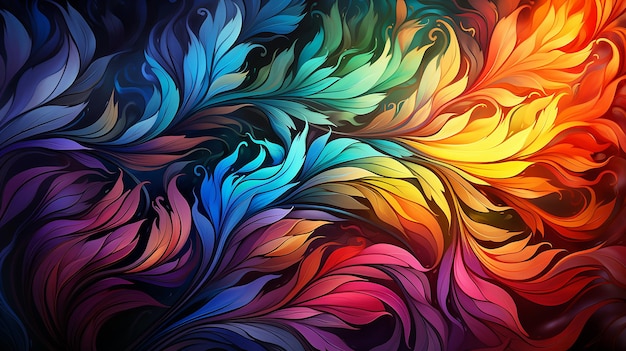 brightly colored fractal psychedelic patern desktop wallpaper