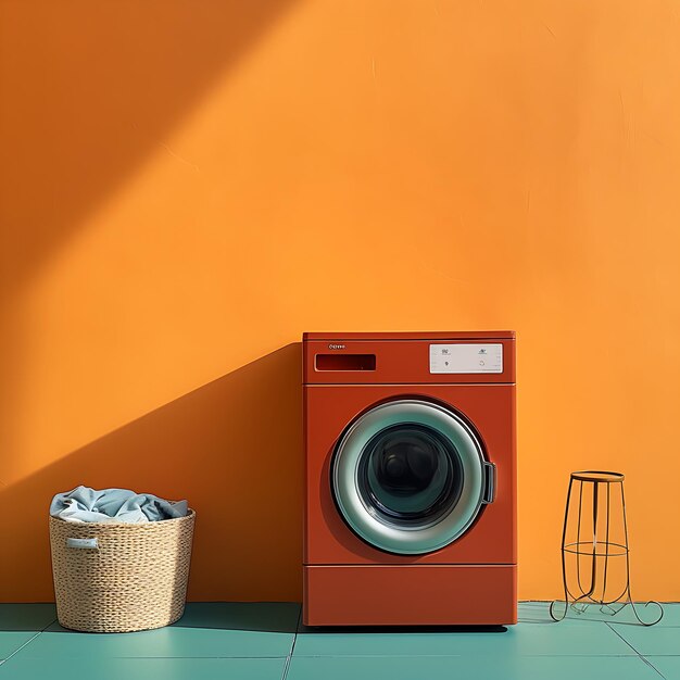 Brightly colored laundry machine