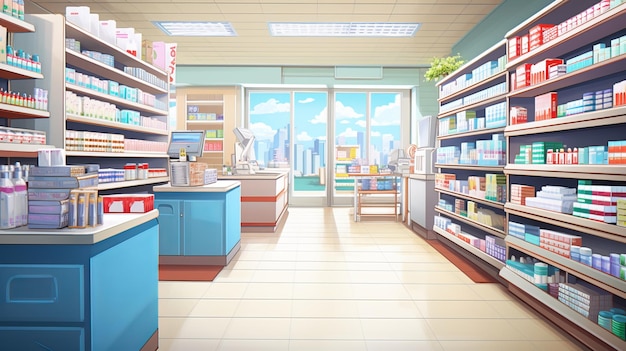 Brightly Lit Drug Store