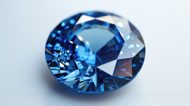 Brilliant blue gemstone closeup