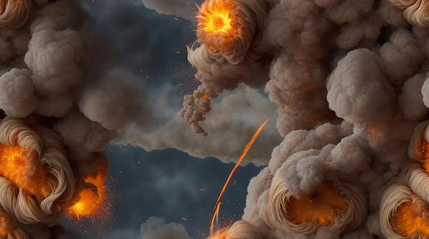 A brilliant burst of fire and smoke billowing from a powerful detonation