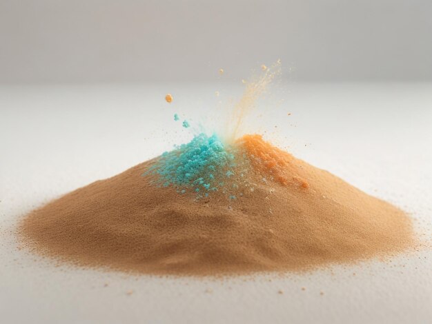 Foto polvere di pigmento brillante per cosmetici