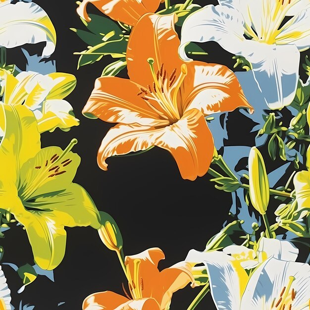 Photo bring natural floral beauty into your home with our new colorful lily tile designs in vibrant spring