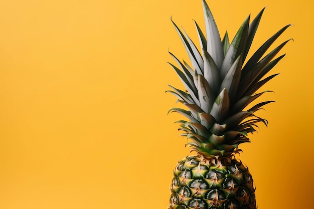 Bring summer to your marketing with this top view closeup of a pineapple on an orange background