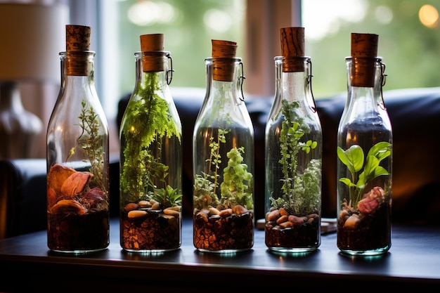 Bringing Nature Indoors Enhancing your Living Room with a Stunning Bottle Garden Decoration